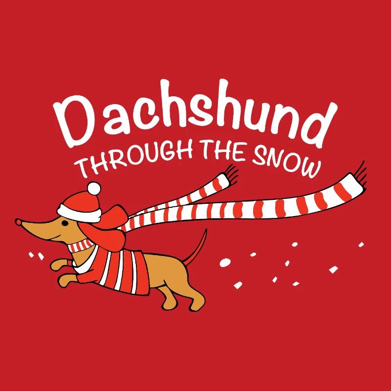 Dackel durch den Schnee