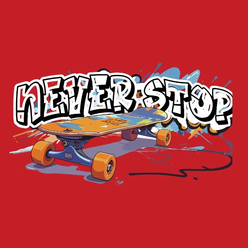 Conception de graffiti de planche à roulettes colorée