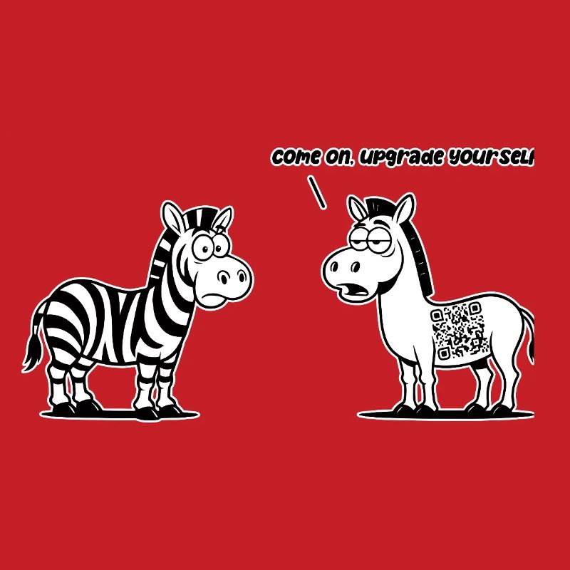 Funny Zebra with QR Code Upgrade
