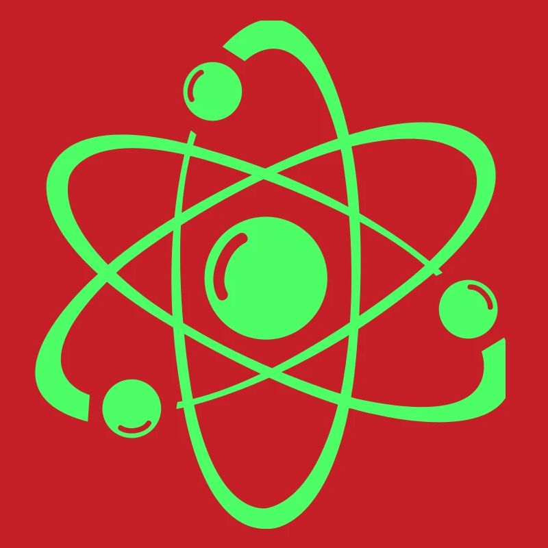 Neon atom design: Radiant atomic image