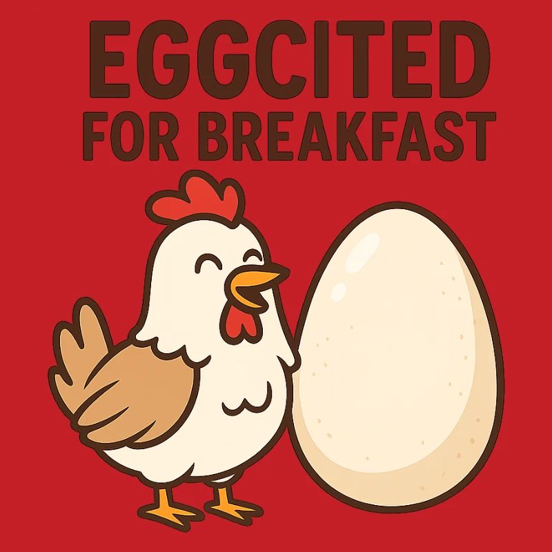Eggcited pour le petit-déjeuner Chicken Design
