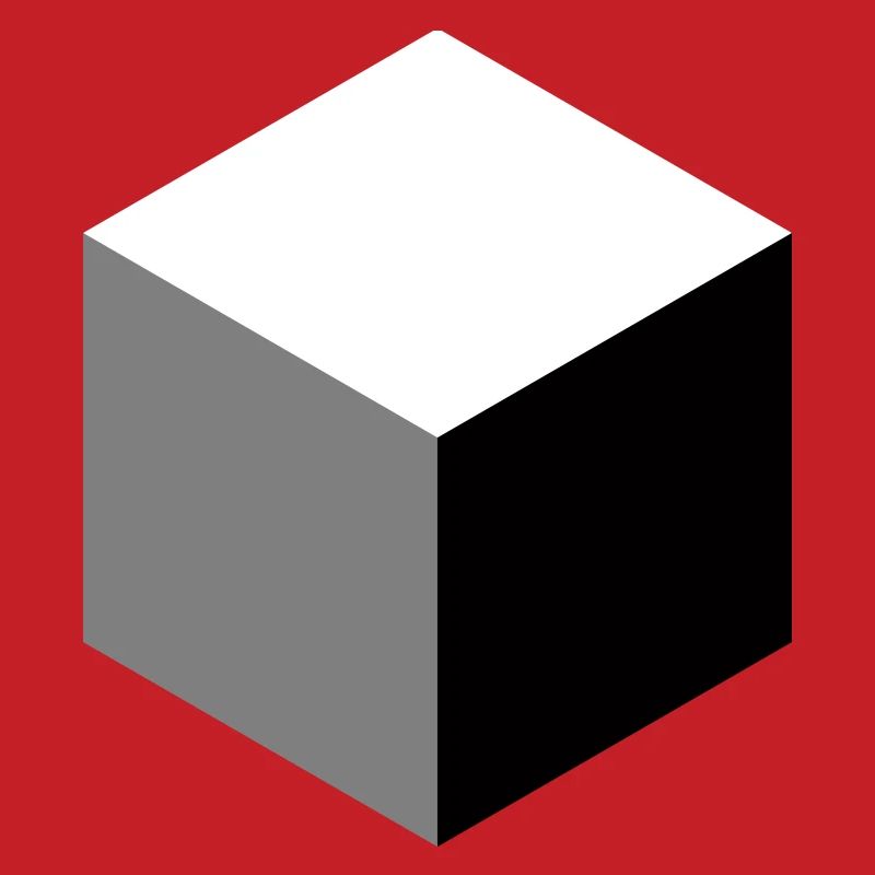 Geometric Cube Silhouette