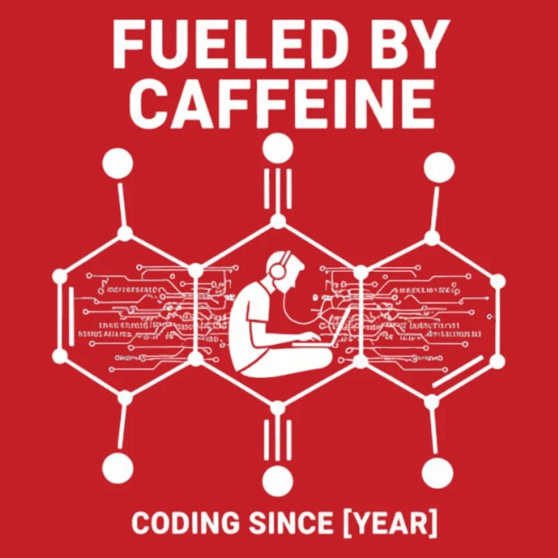 Fueled by Caffeine Coding Shirt | Programmierer