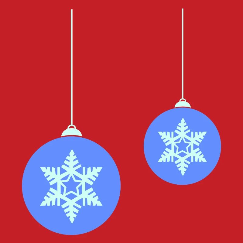 Weihnachtskugel Schneeflocken Blau Ornament