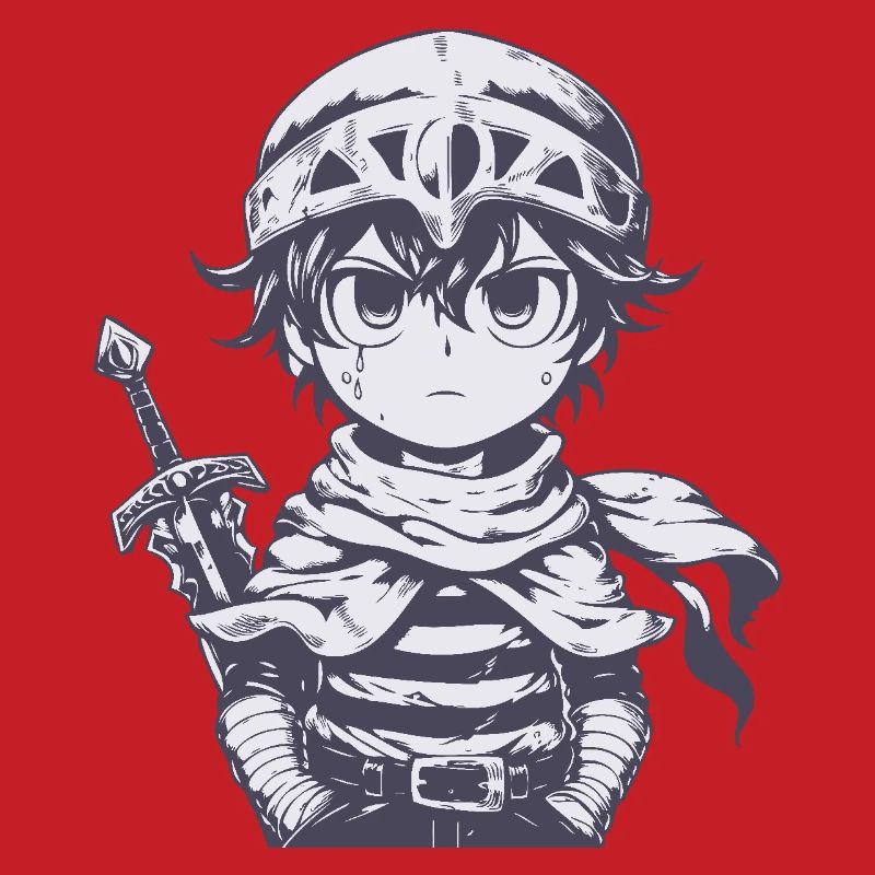 Petit chevalier de la forêt avec épée