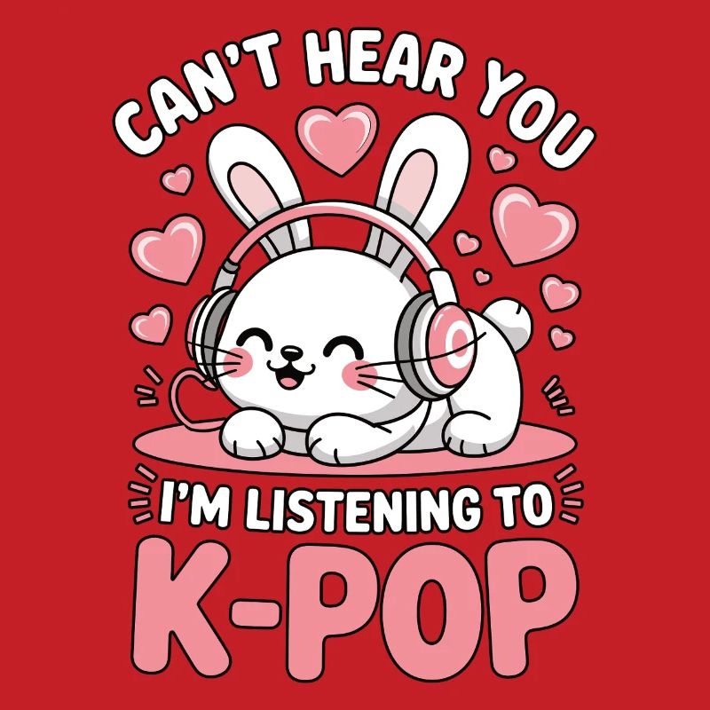 K-Pop Bunny mit Kopfhörern