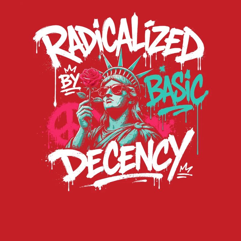Radikalisierte Basic Decency Graffiti