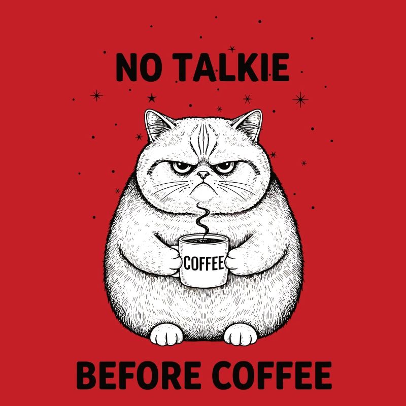 Pas de conversation devant un chat amateur de café