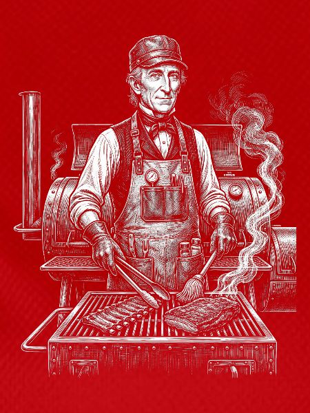 John Tyler grilling