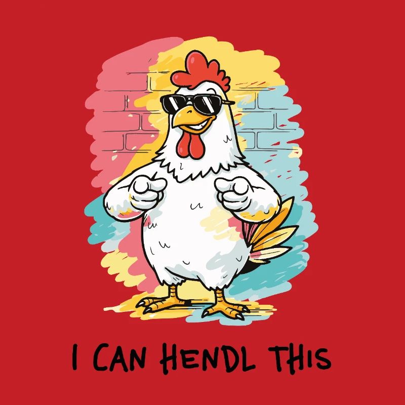 I Can Hendl This – Dialect Pun Chicken Rooster