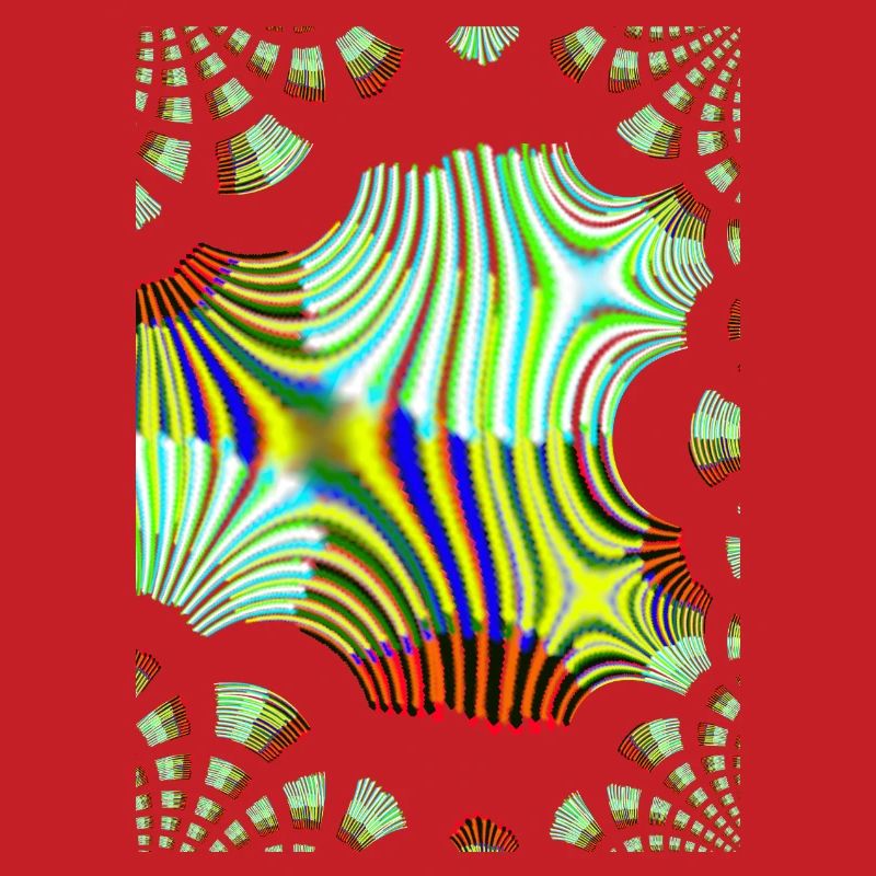 Psychedelic Neon Waves Pattern