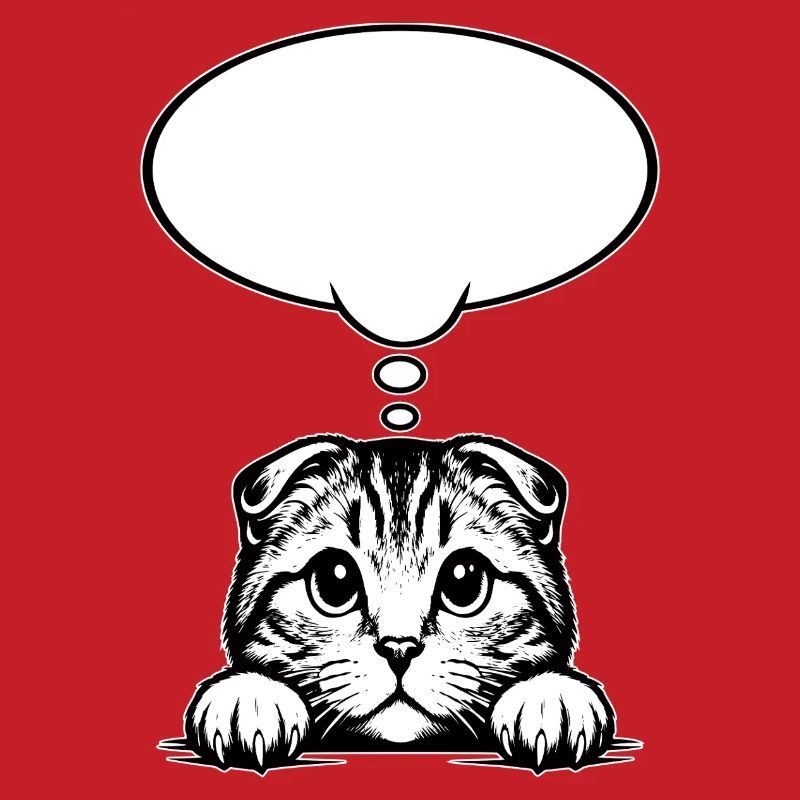 Scottish Fold-eared Cat Speech Bubble