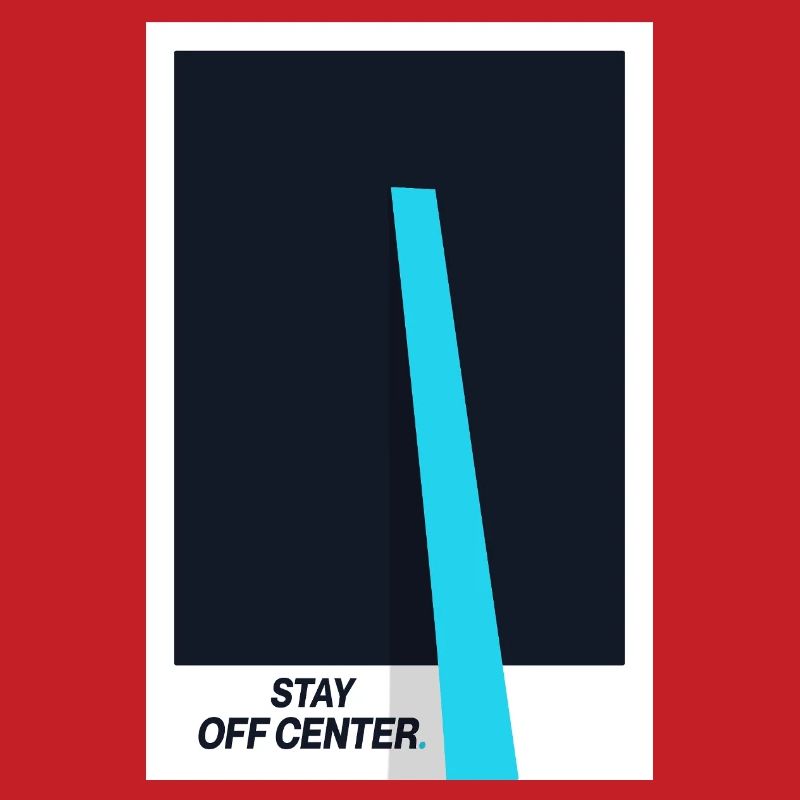 Reste hors du centre. Déclaration de conception moderne