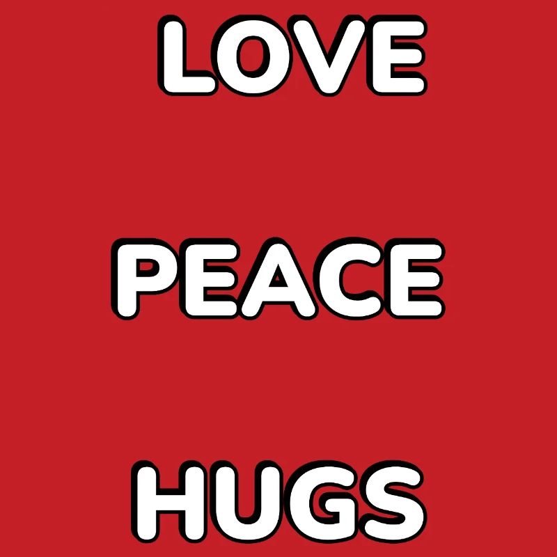 Love Peace Hugs Vertical Type