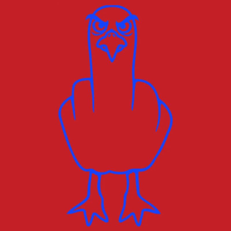 Möwe Mittelfinger Beleidigung Stinkefinger frech