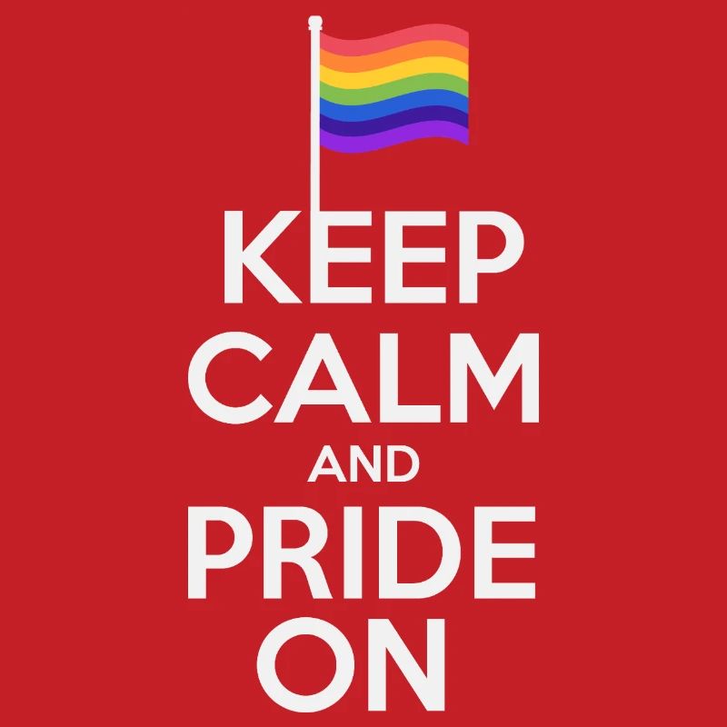 Keep Calm Pride On Rainbow Flag Design