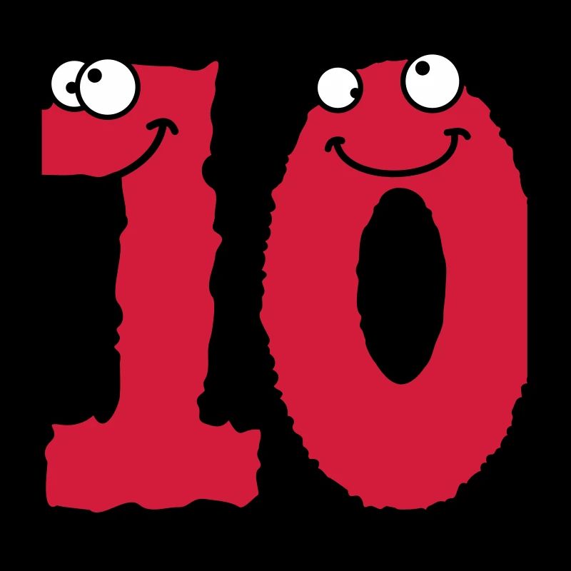Lustiges 10 Zehn Comic Monster