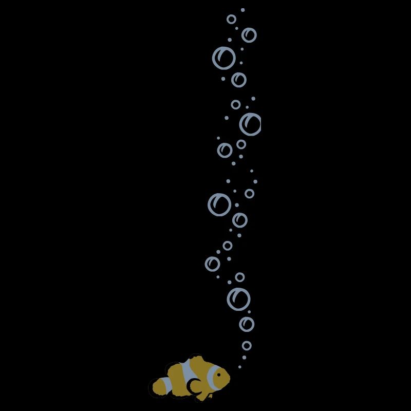 Clownfisch with bubbles