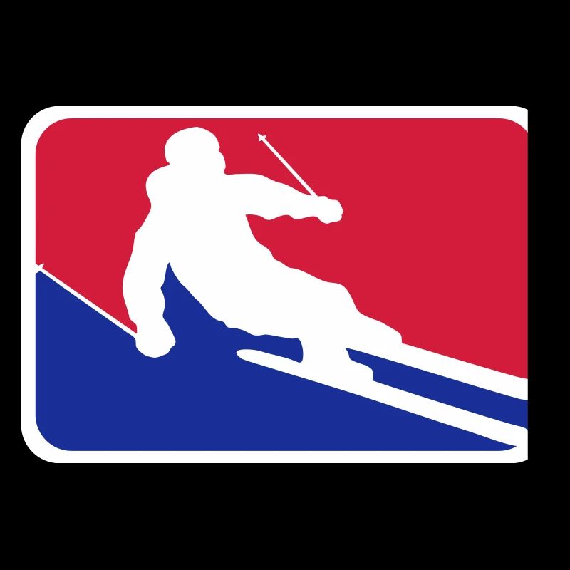 blue red button frame shield ski drive down