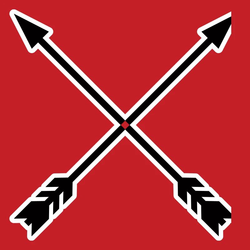 Crossed Arrows With Frame Vector