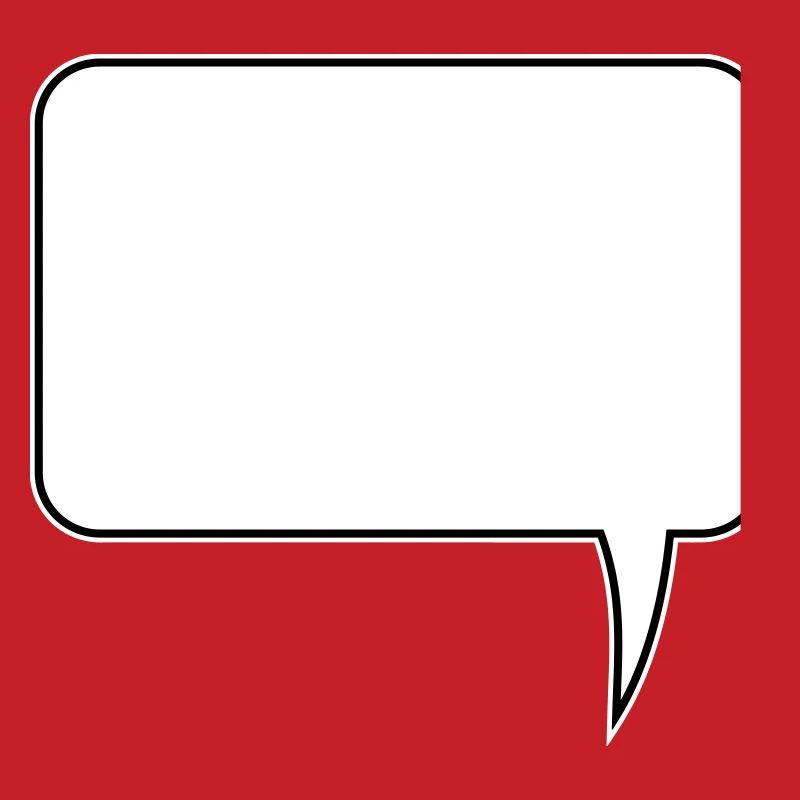 Conception rectangulaire de bulle de dialogue