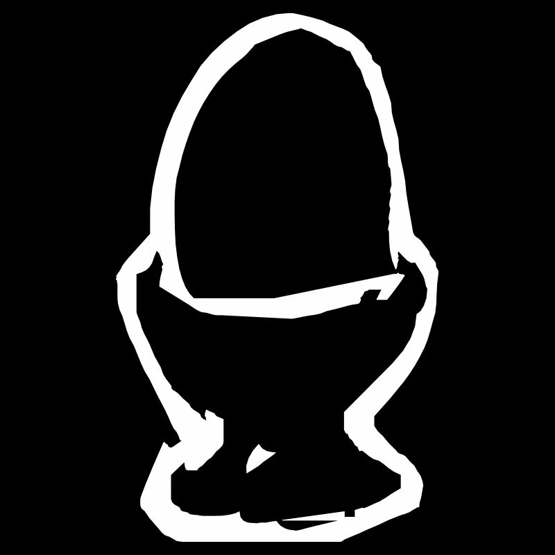 Boiled egg in a cup
