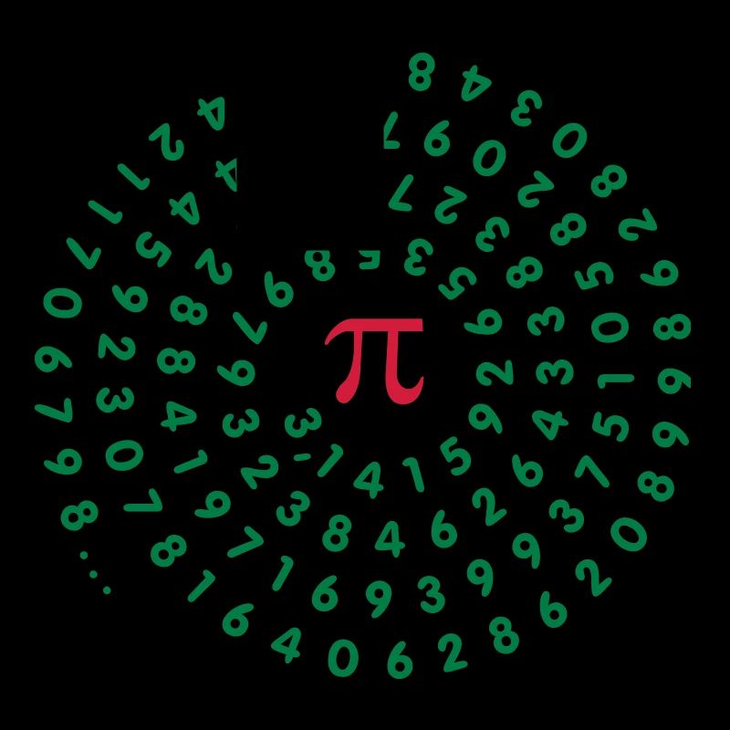 Circle constant pi (narrow spiral, 2c)