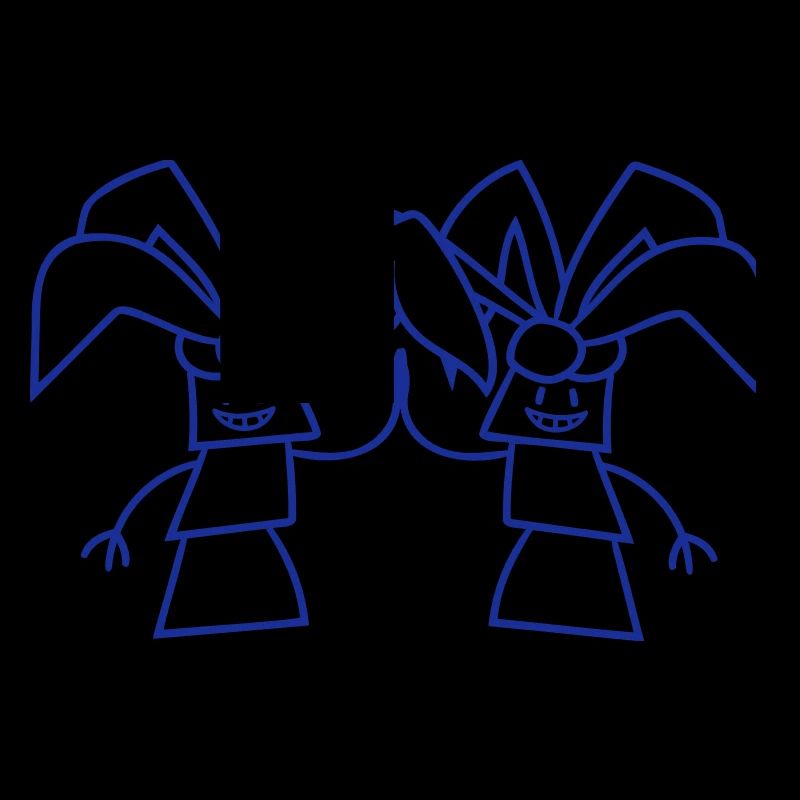 2 Funny Cute Palm Trees Greeting Comic Face Team