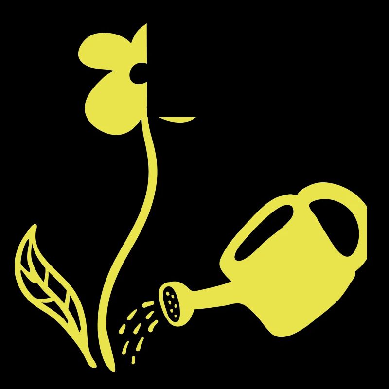 Blumen gießen - line