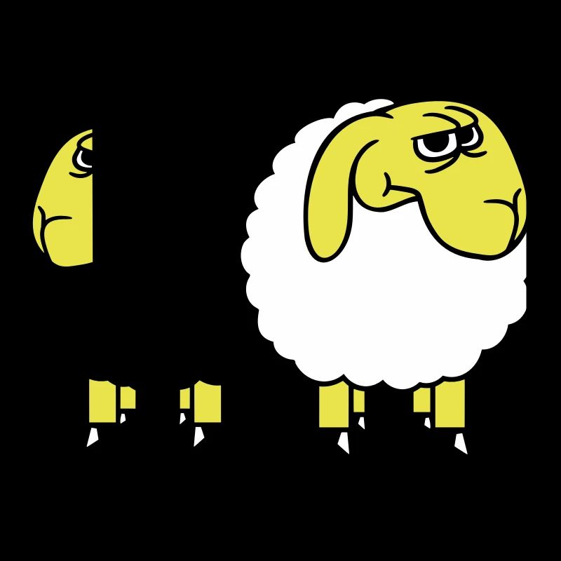 2 Sheep Look Skeptical Offended Friends Team