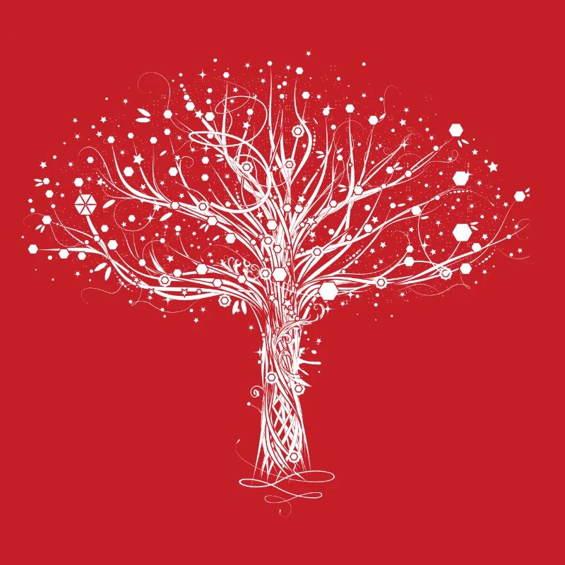 A white tree