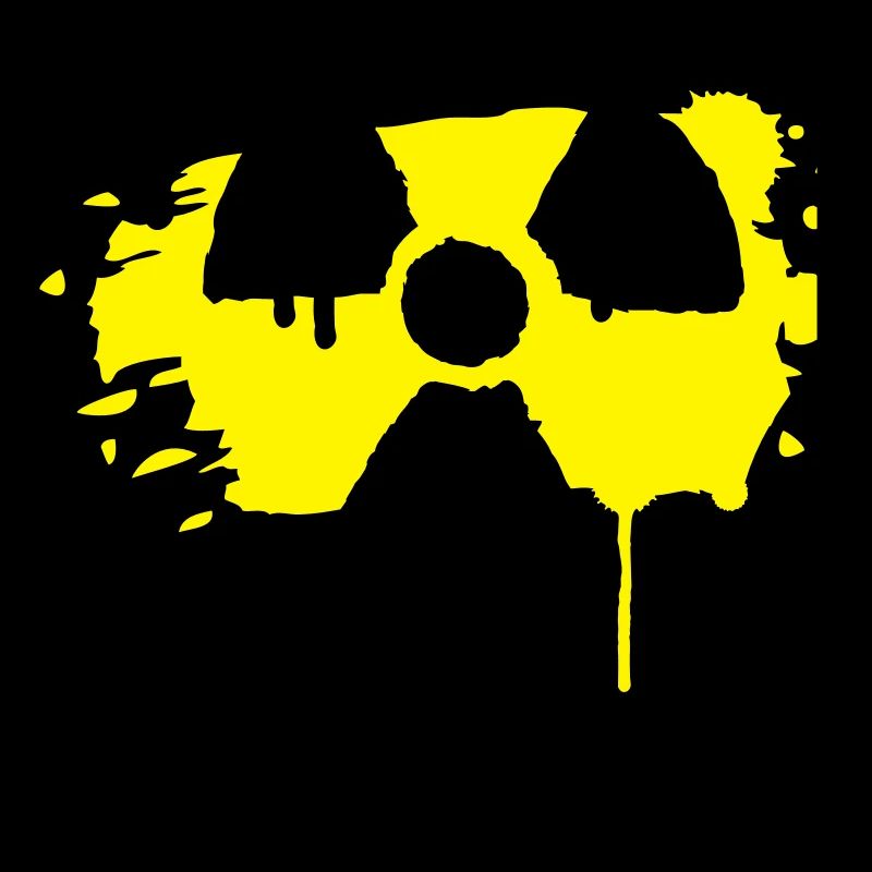 radio active sign as graffiti