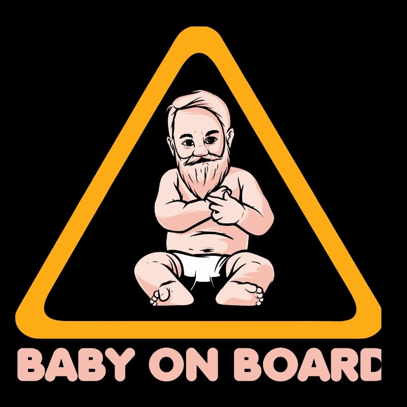 Panneau d’avertissement bébé à bord avec illustration de bébé