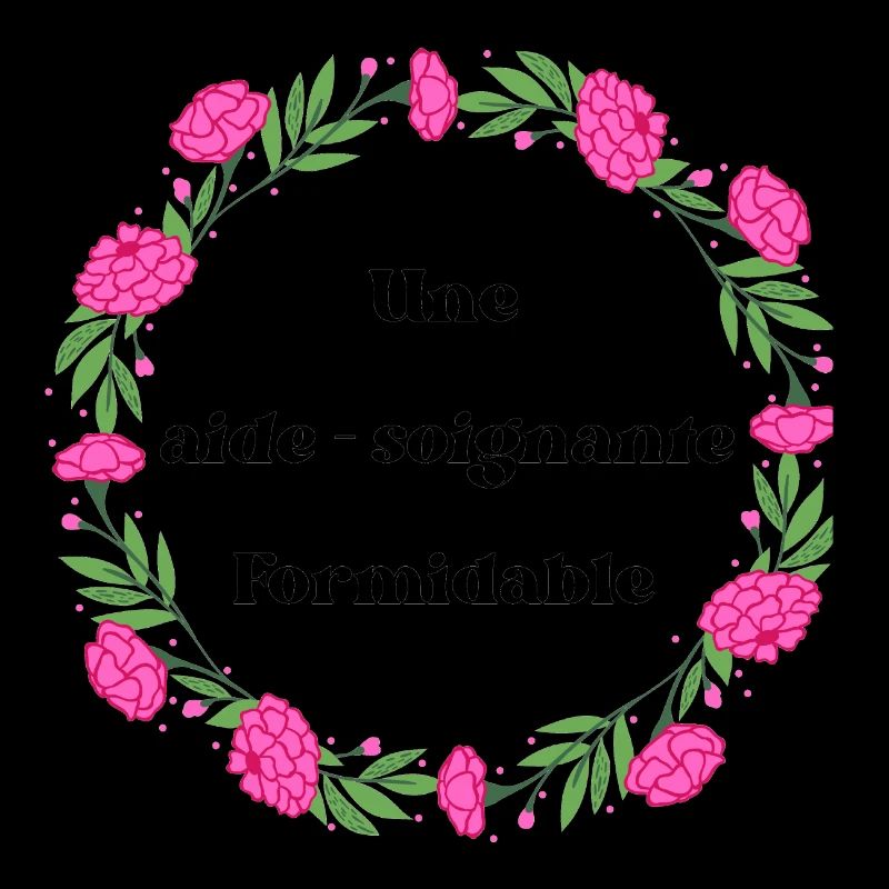 Une aide soignante formidable - couronne de fleurs