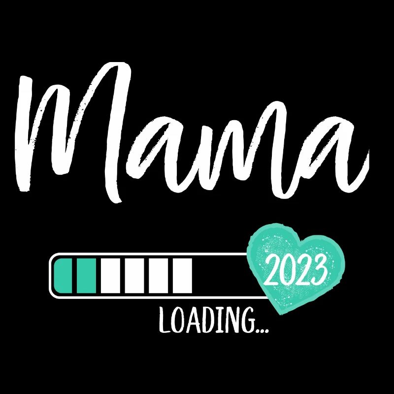 Mama Loading 2023 Herz Baby Junge Werdende Mama