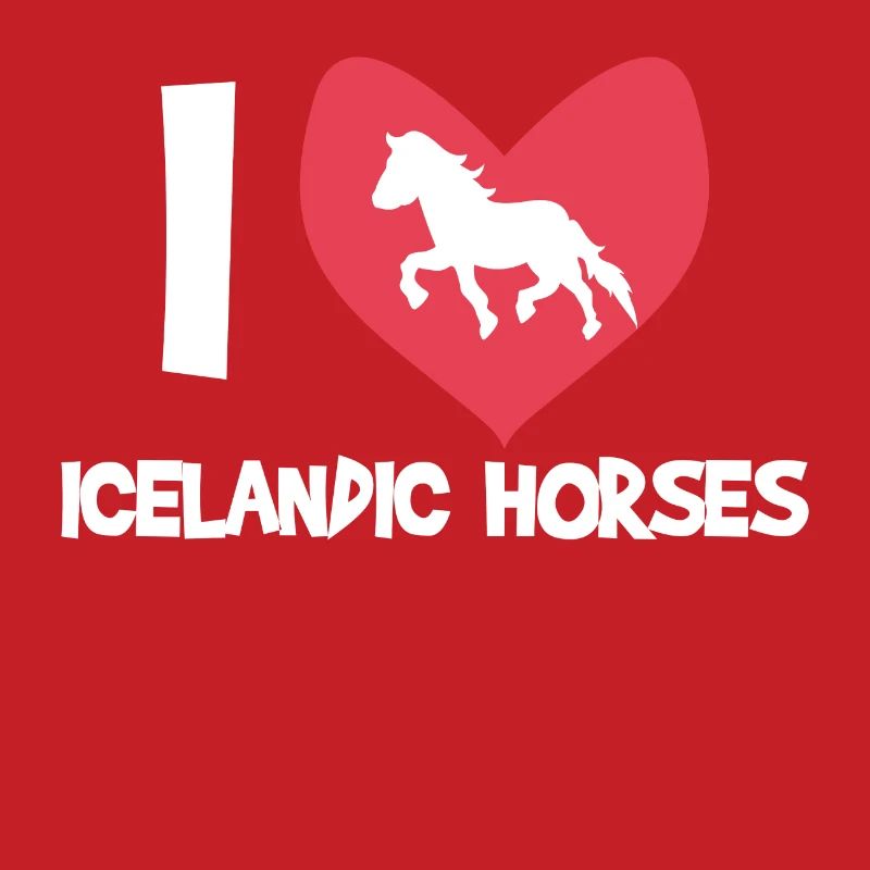 Ich Liebe Pferde Islandpferde Statement Herz