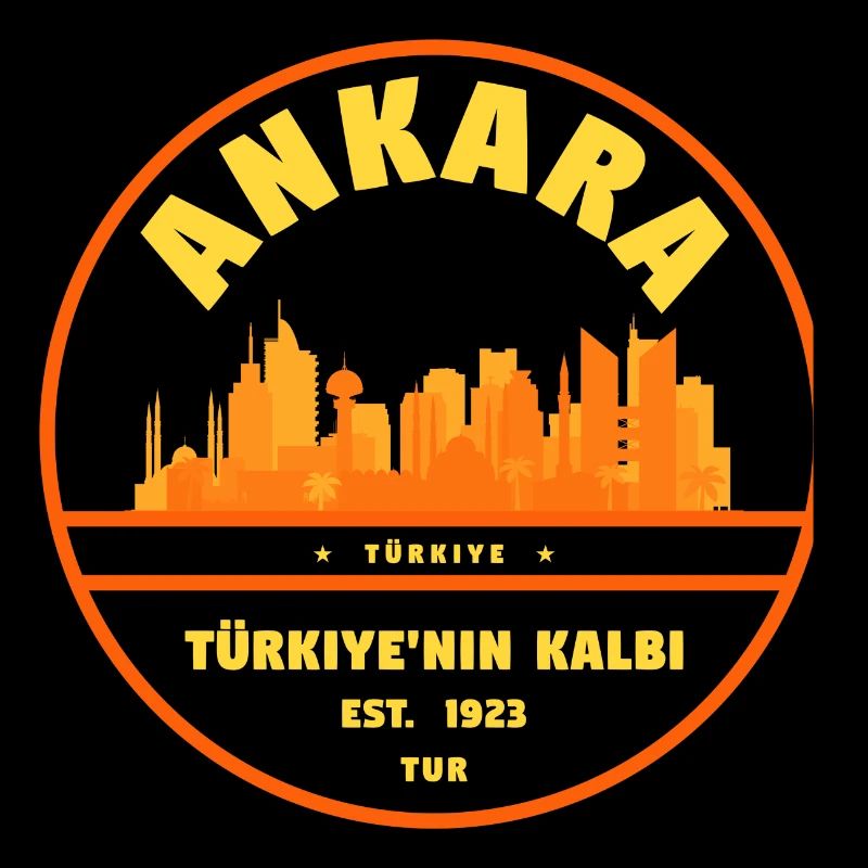 Ankara Skyline Retro Logo