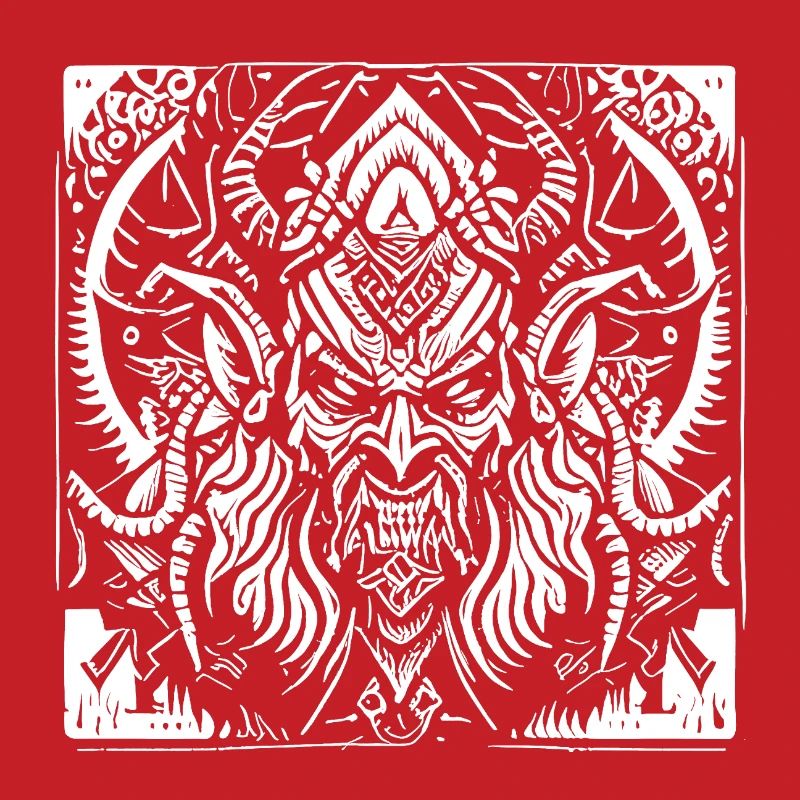 Demonic Devil on Pagan Tribal