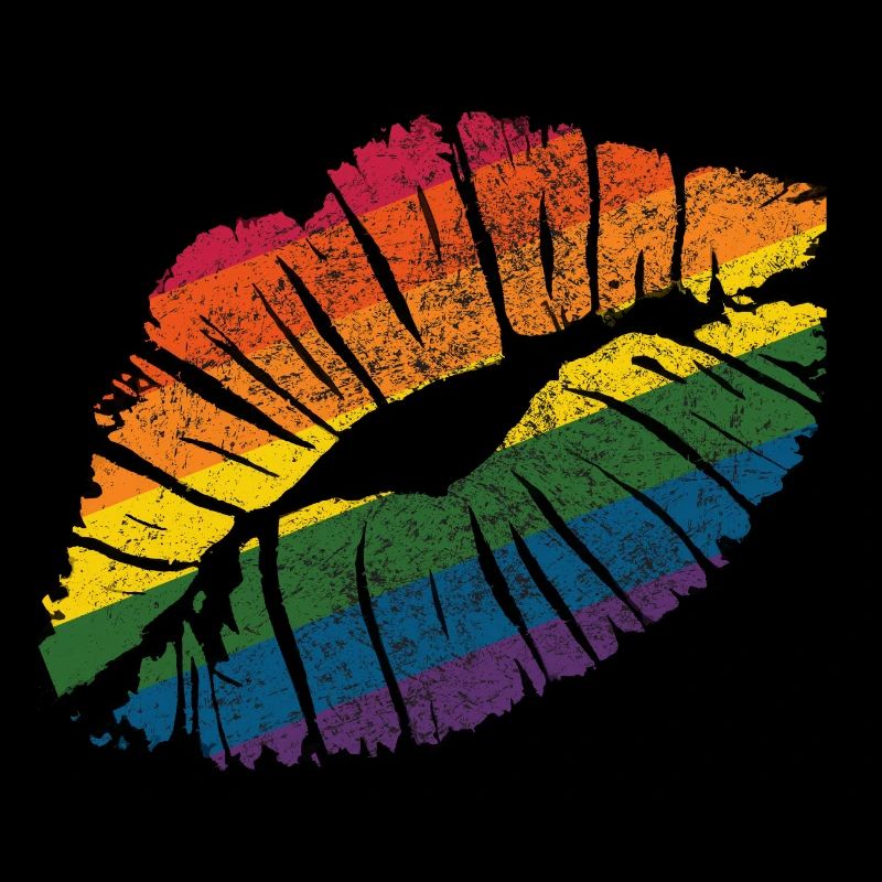 Smooch rainbow Lippenstift Kuss Mark Liebe Statement