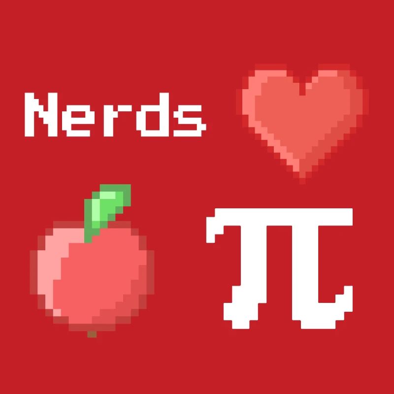 Les nerds adorent Apple Pi Pi Pi Dictons Math Pixel