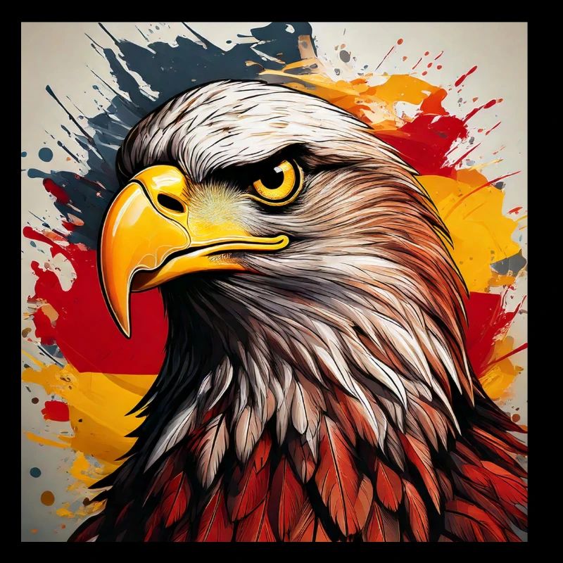 Eagle Head Art Spray Explosion
