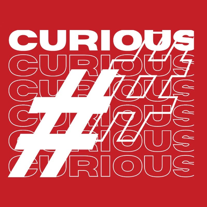 Curious Hashtag Typography