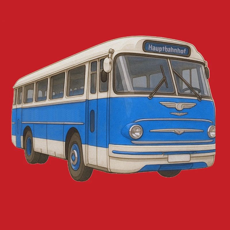 Vieux bus bleu