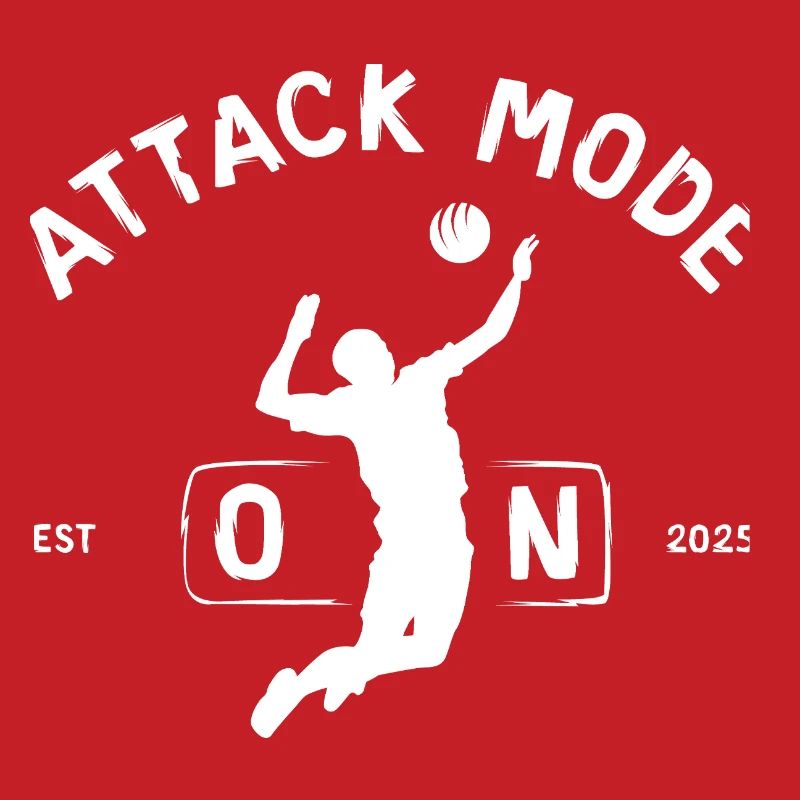 Attack Mode on - Volleyball Player Attacks