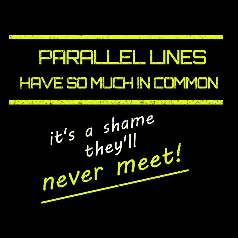 Funny Parallel Lines Math Tee
