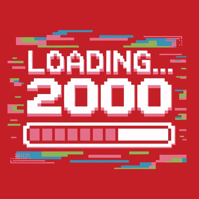 Pixel Retro Design Loading 2000