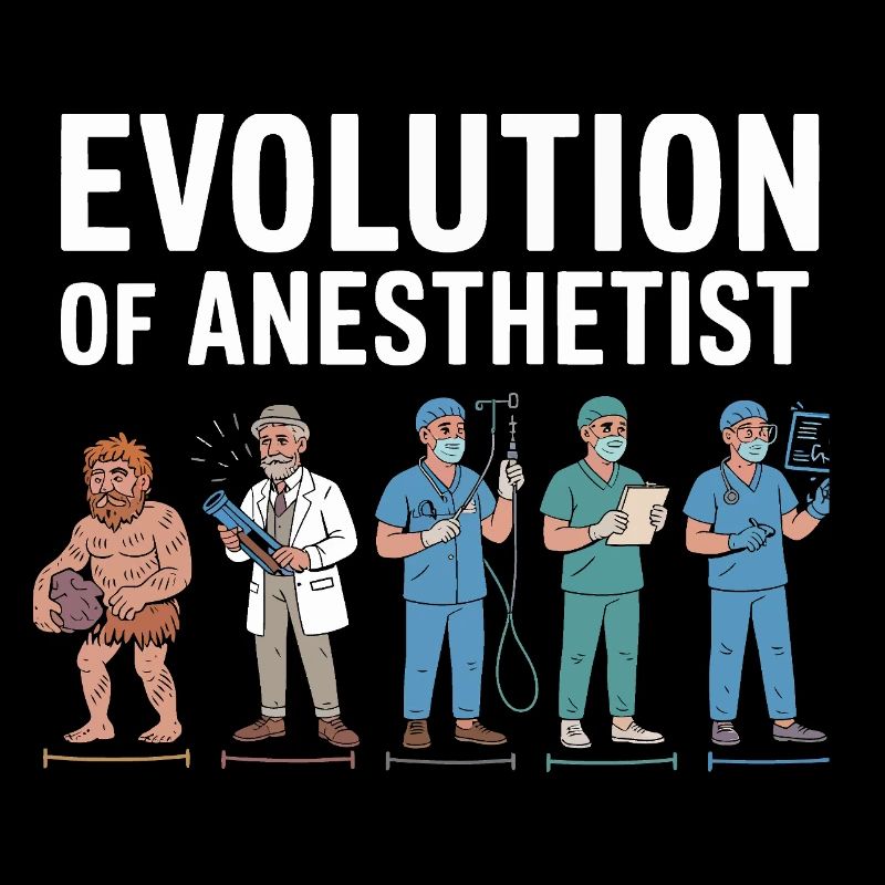 Illustration de l'évolution des anesthésistes