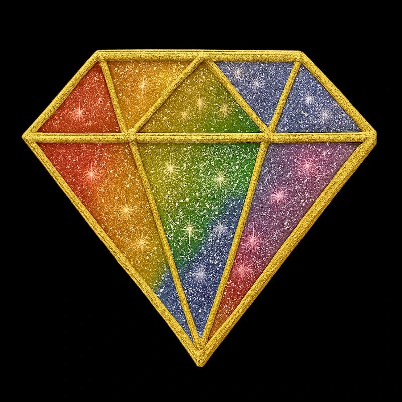 Rainbow Glitter Diamond Patch