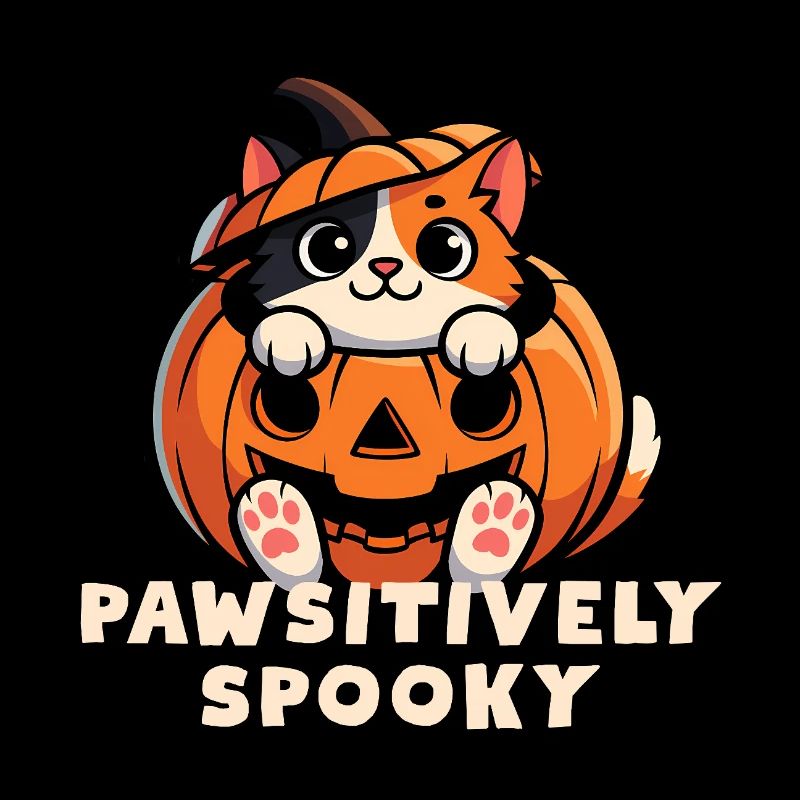 Pawsitively Spooky Chat citrouille