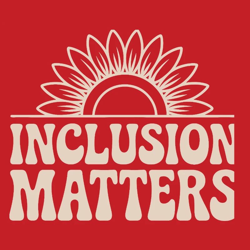 L’inclusion compte Le design du soleil avec la fleur